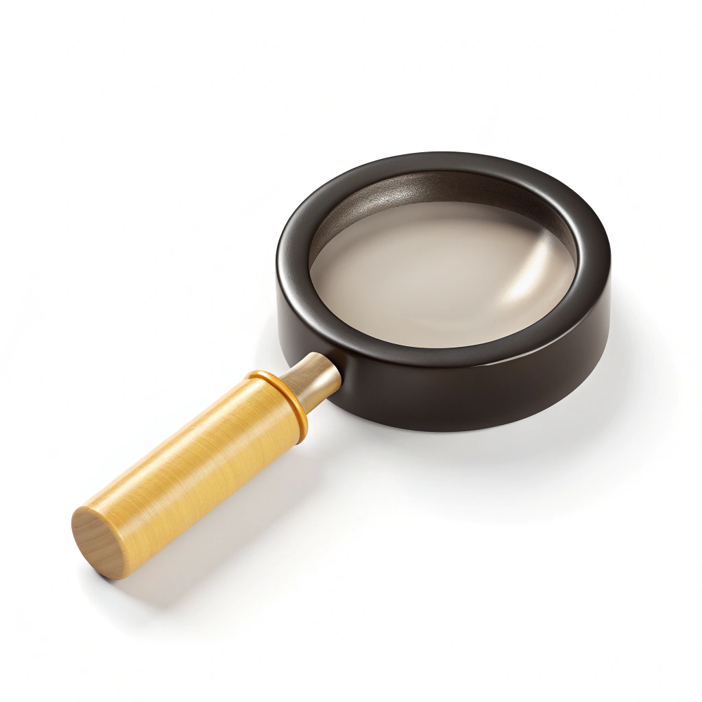 3d search magnifier icon visualizing SEO